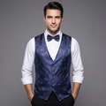 Men's Slim Fit Paisley Jacquard Suit Vest
